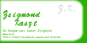 zsigmond kaszt business card